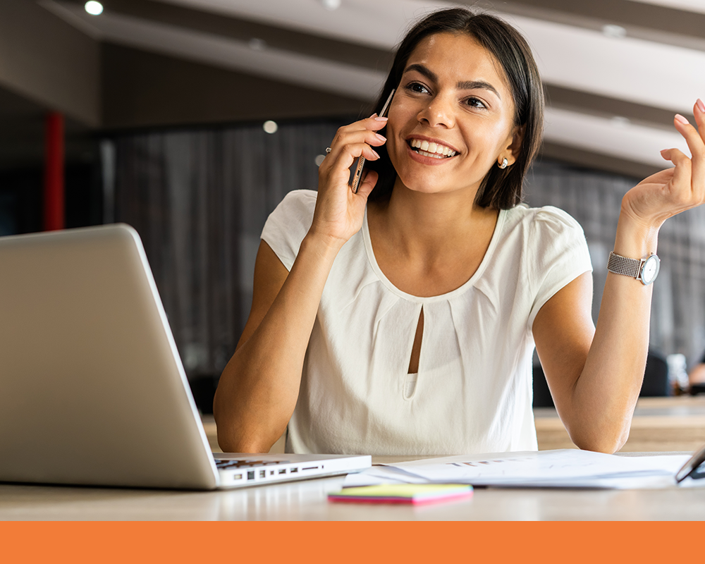 Image-2-personal-2 A client having a good conversation with her tax advisor on the phone